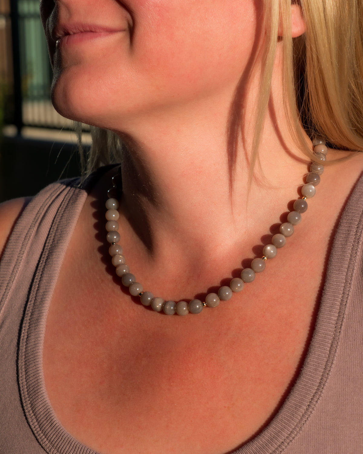 Solstice Chocolate Moonstone Necklace