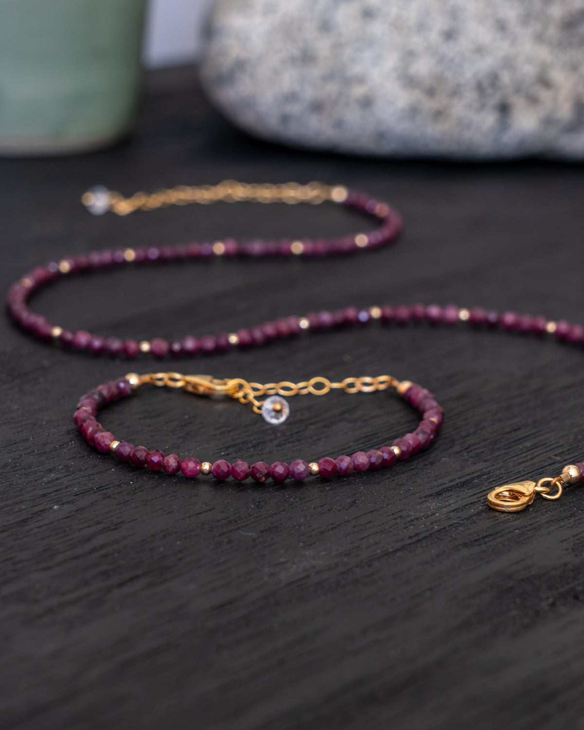 Bordeaux Twilight Rubellite Tourmaline Bracelet