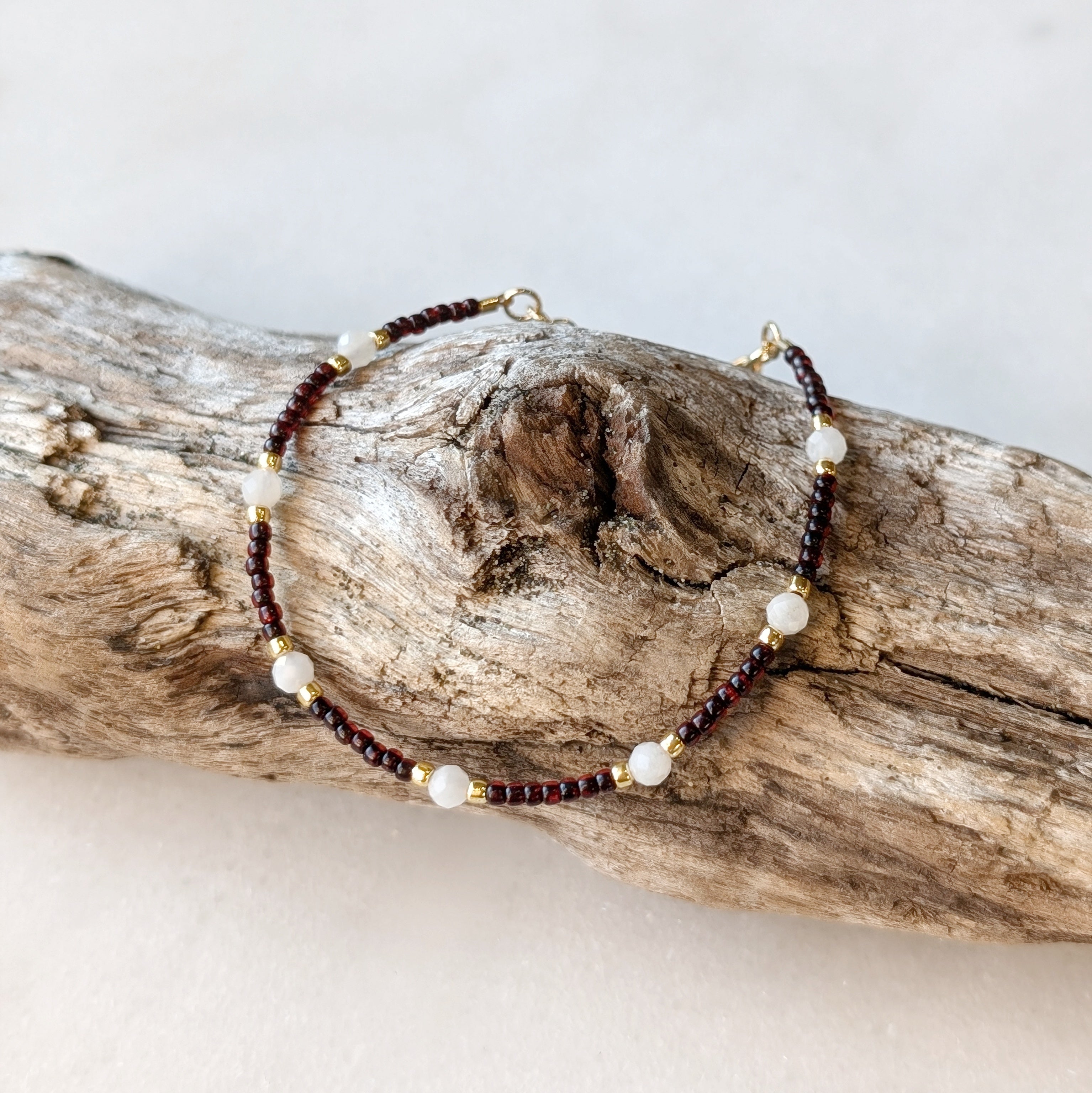 Moonstone Ruby Bracelet