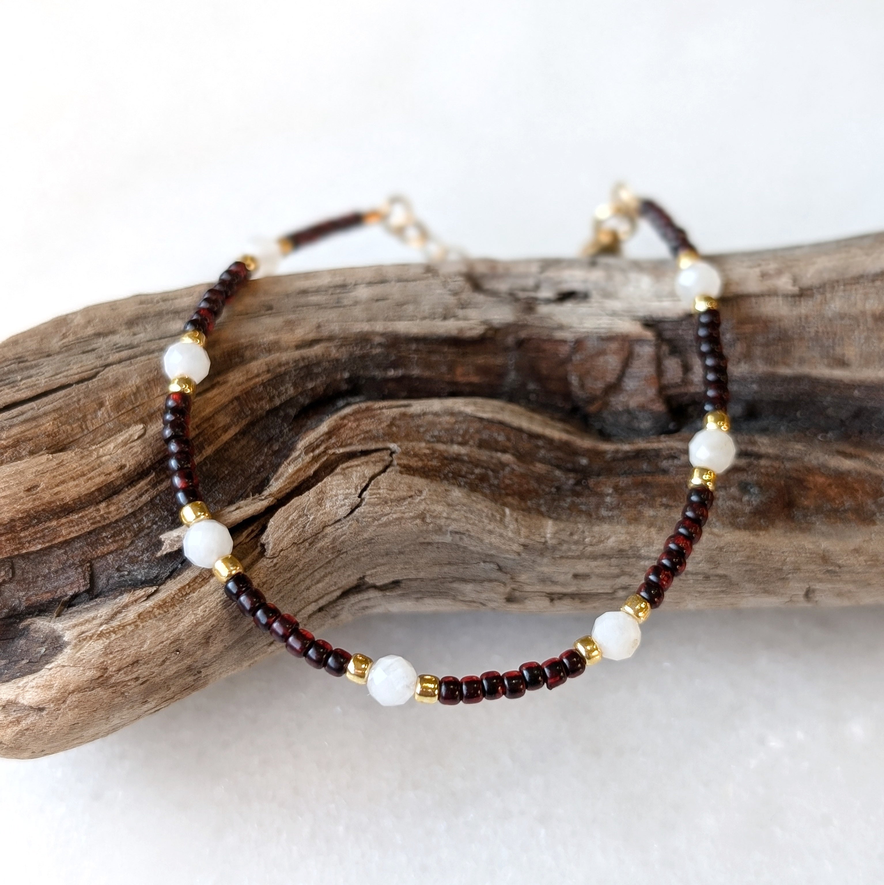 Moonstone Ruby Bracelet