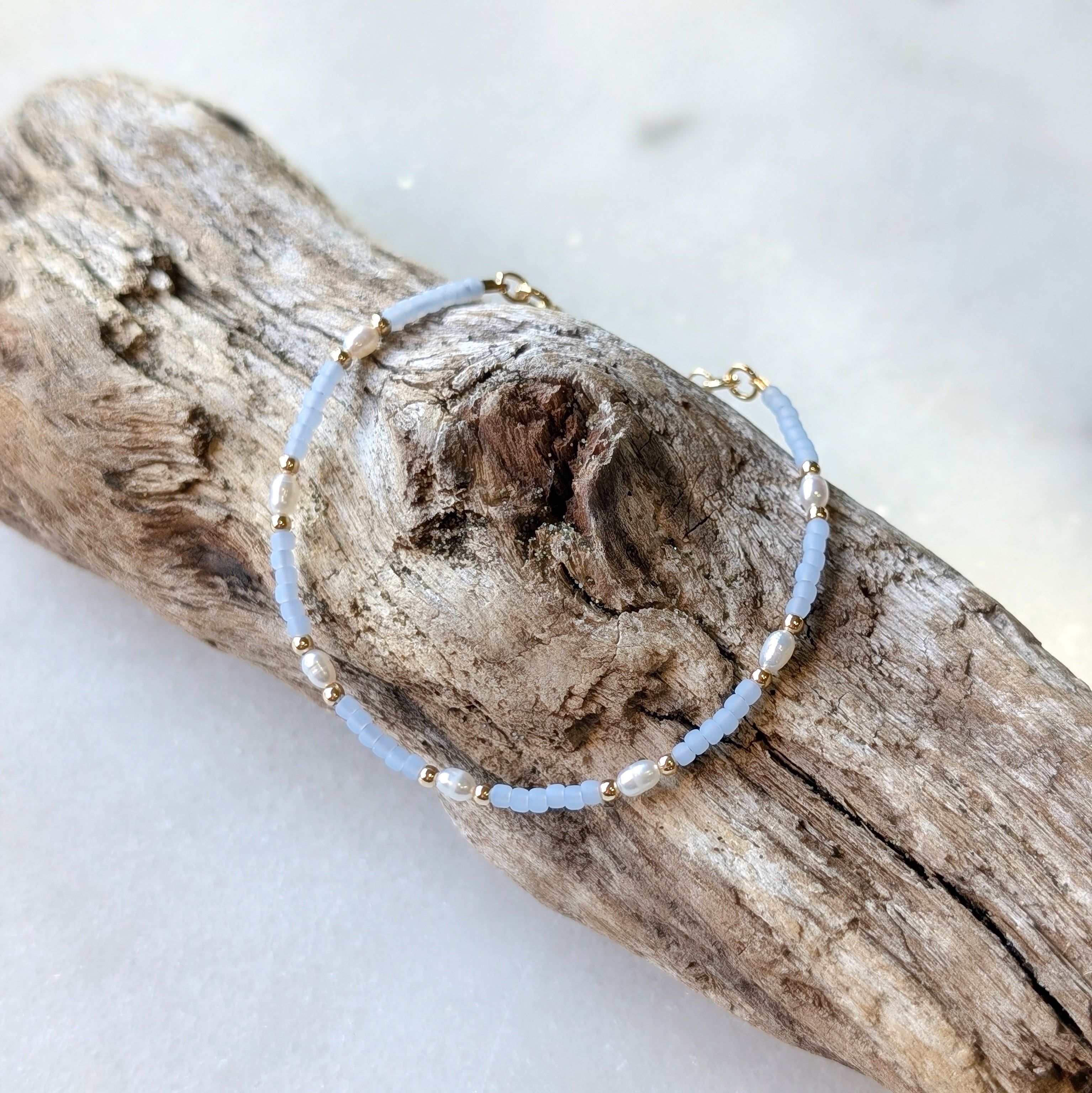 Freshwater Pearl Saltwater Surf Bracelet