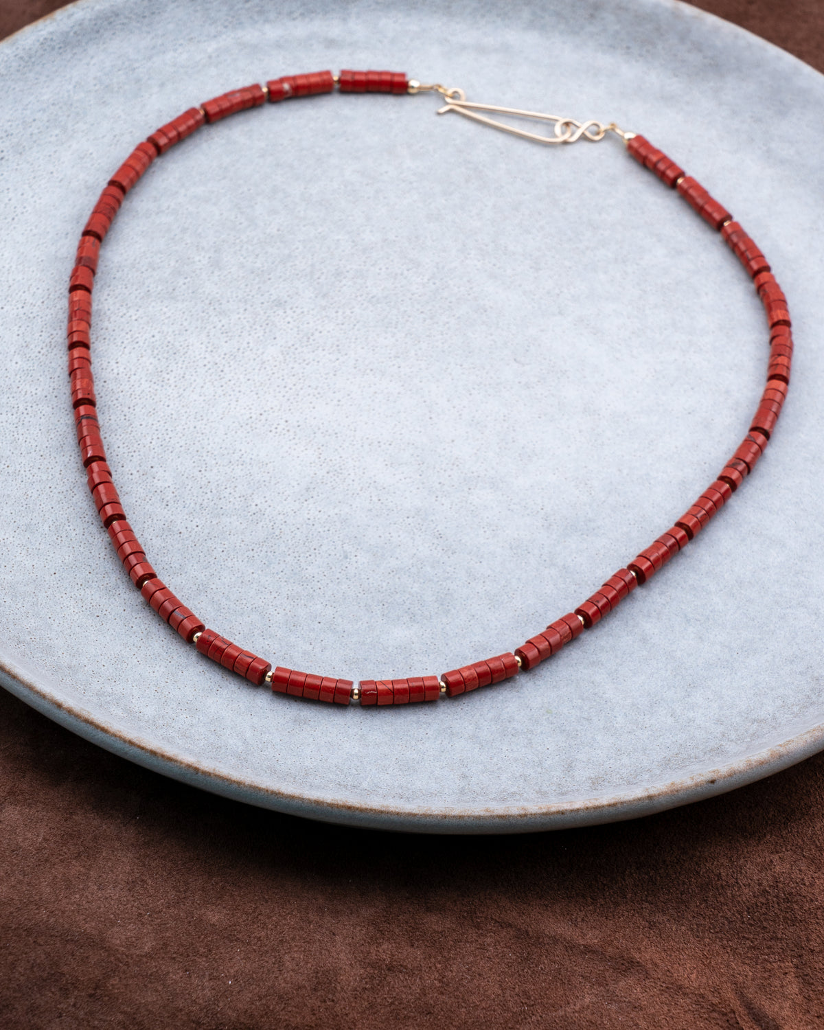 Painted Hills Red Jasper Heishi Necklace