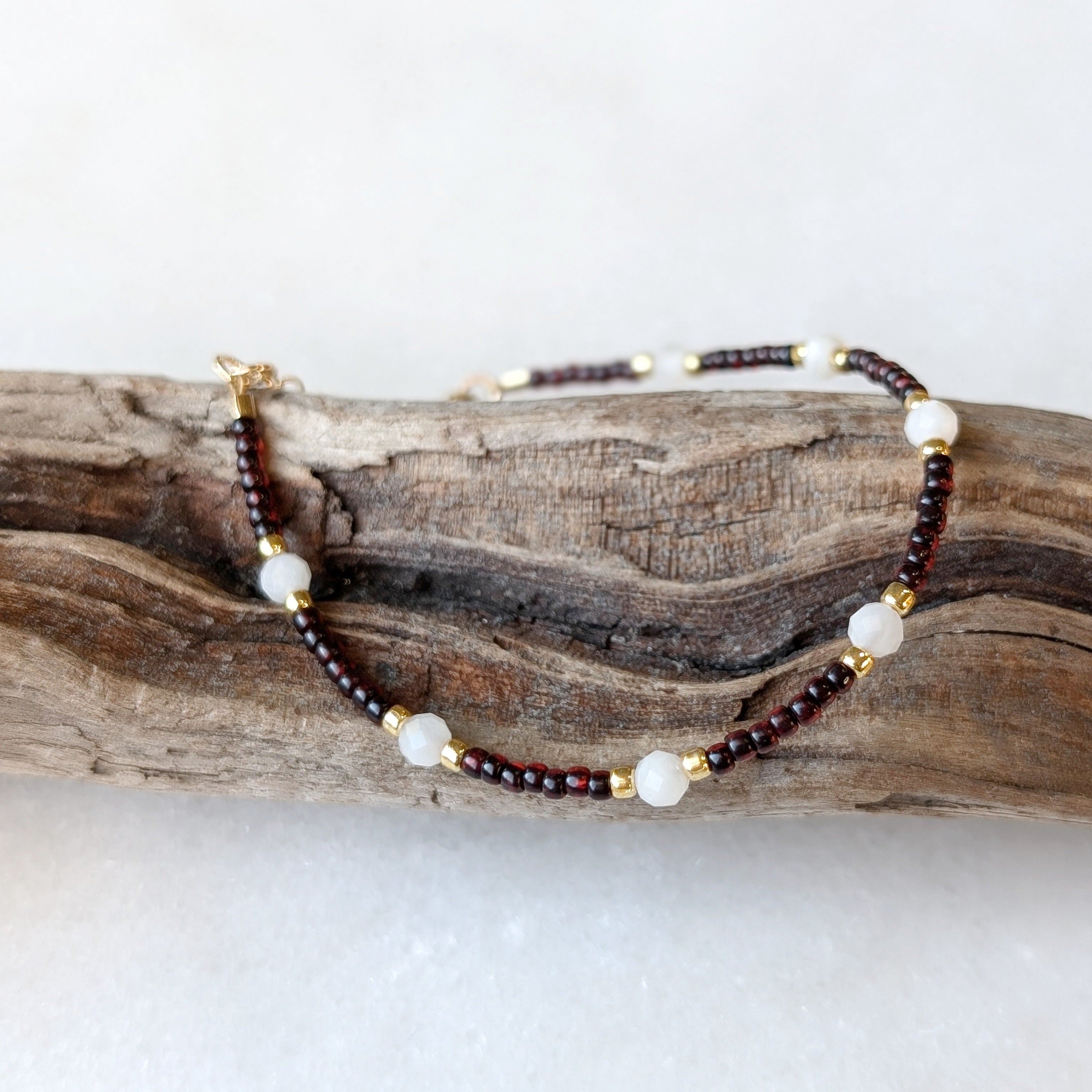 Moonstone Ruby Bracelet