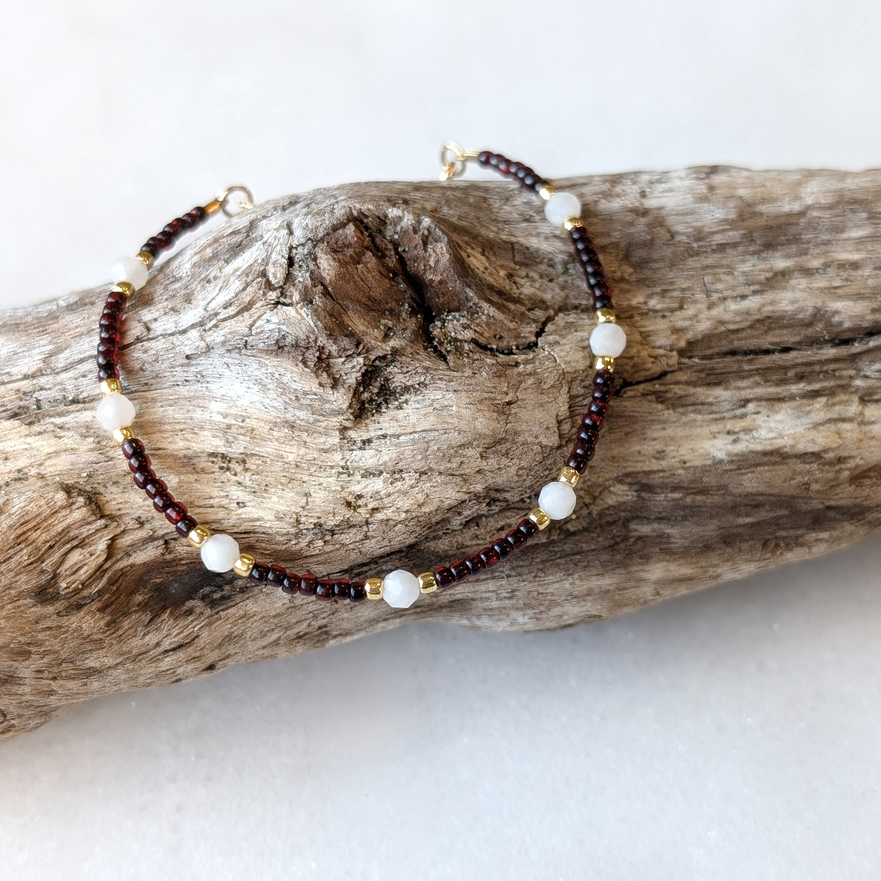 Moonstone Ruby Bracelet