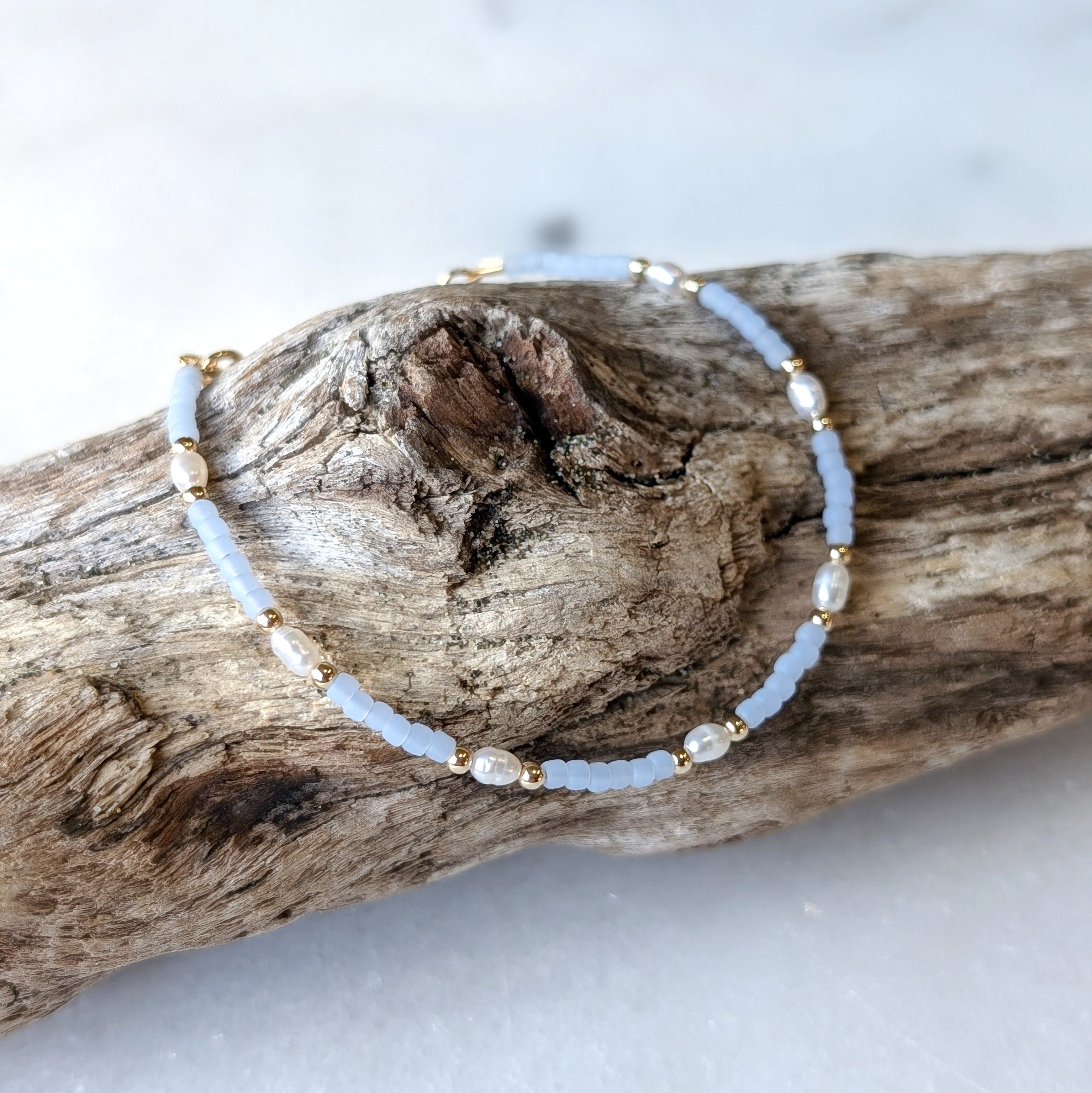 Freshwater Pearl Saltwater Surf Bracelet
