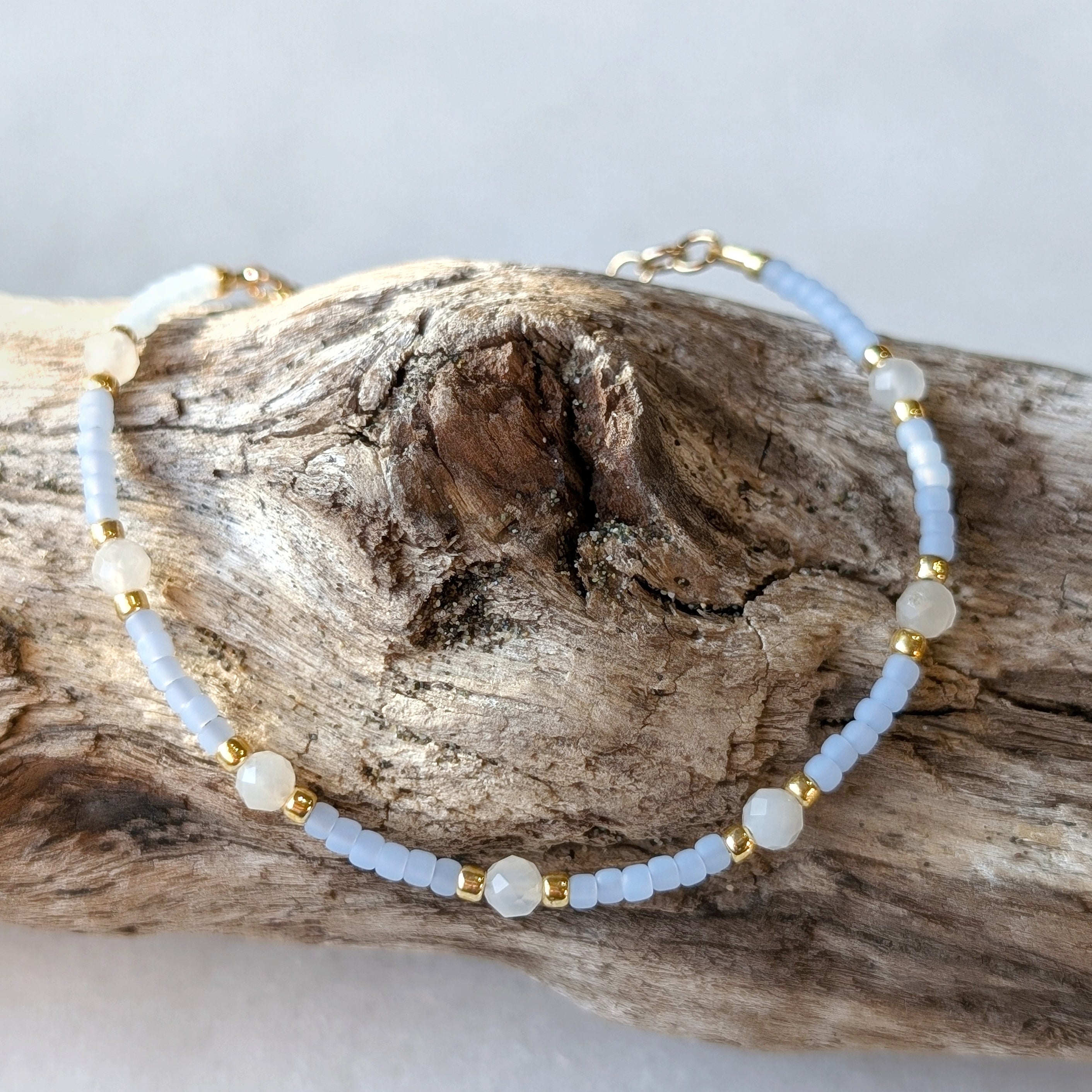 Moonstone Saltwater Surf Bracelet