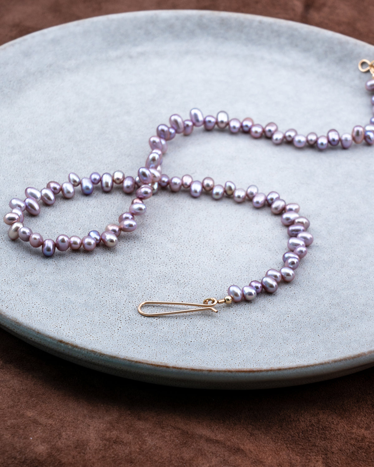 Orchid Noir Freshwater Pearl Necklace