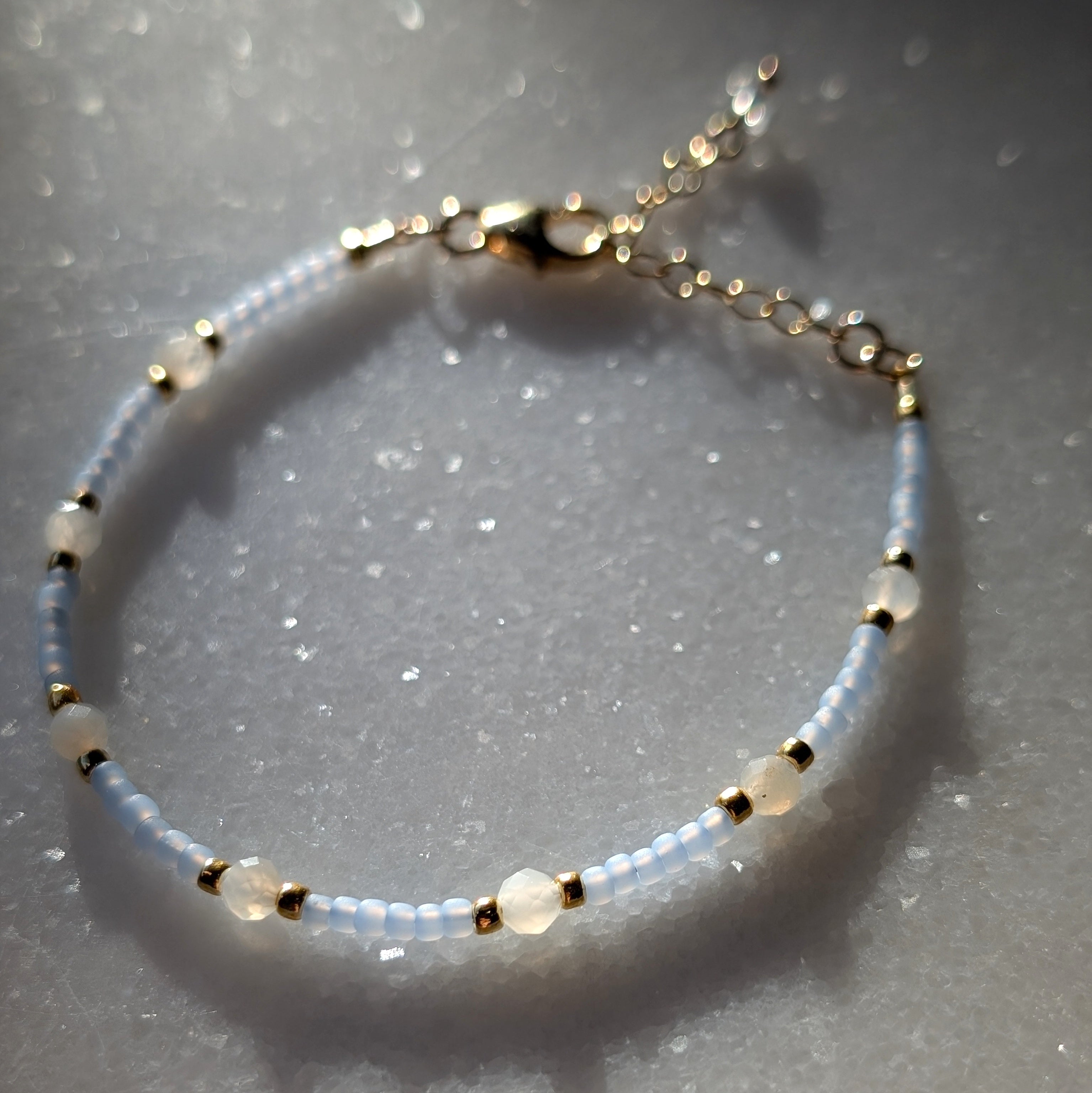 Moonstone Saltwater Surf Bracelet