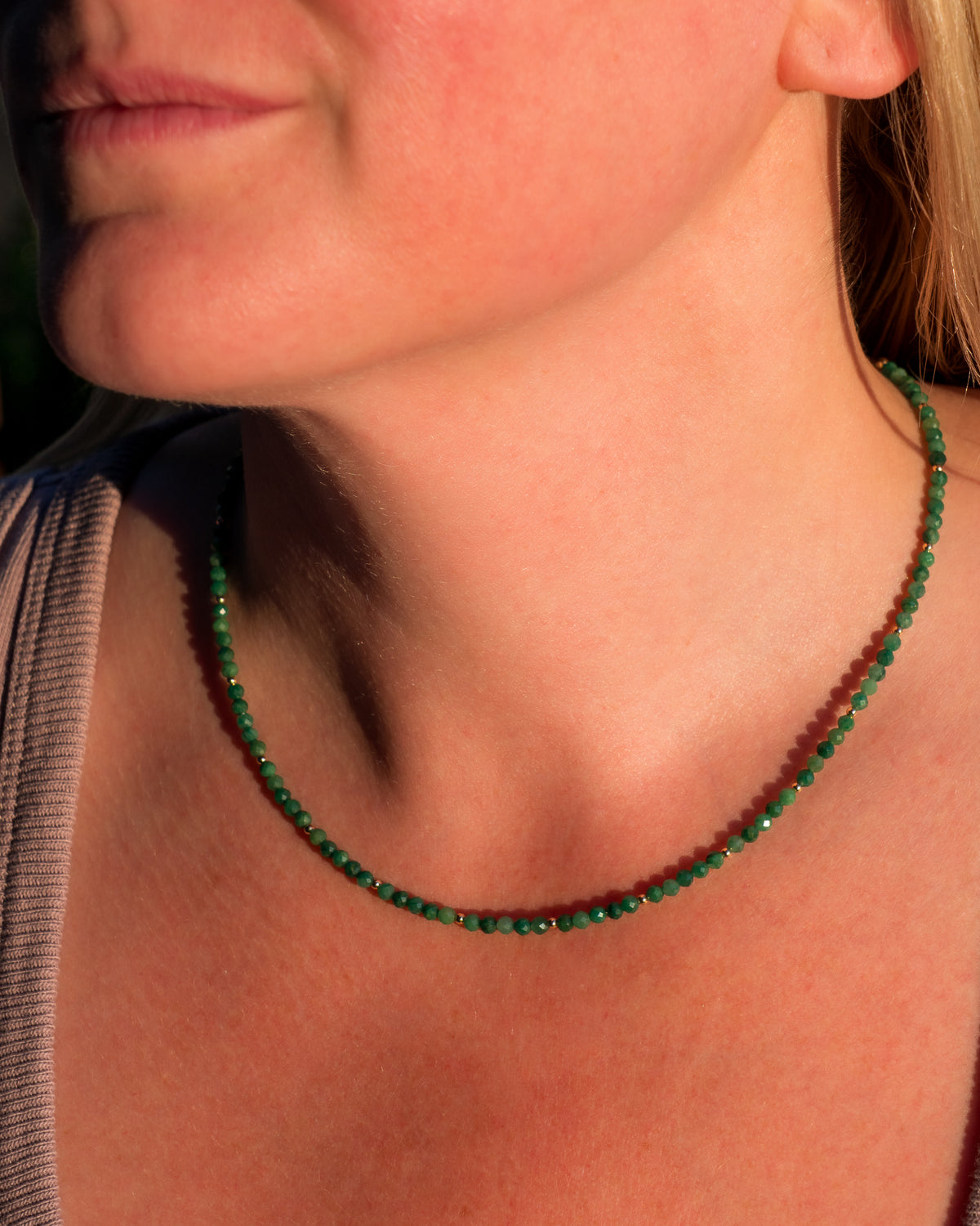 Fern Grove African Jade Necklace
