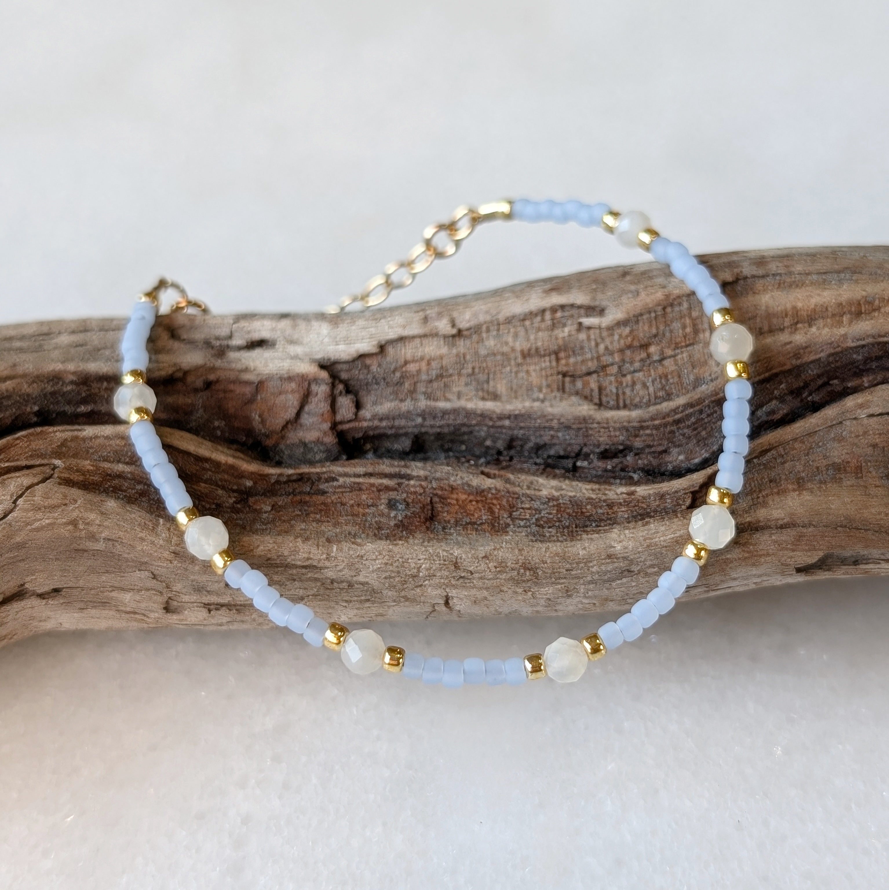 Moonstone Saltwater Surf Bracelet