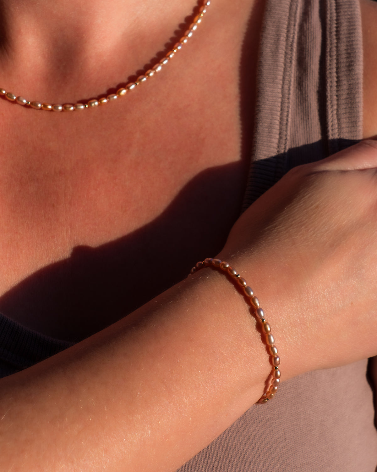 Autumn Ember Freshwater Pearl Bracelet