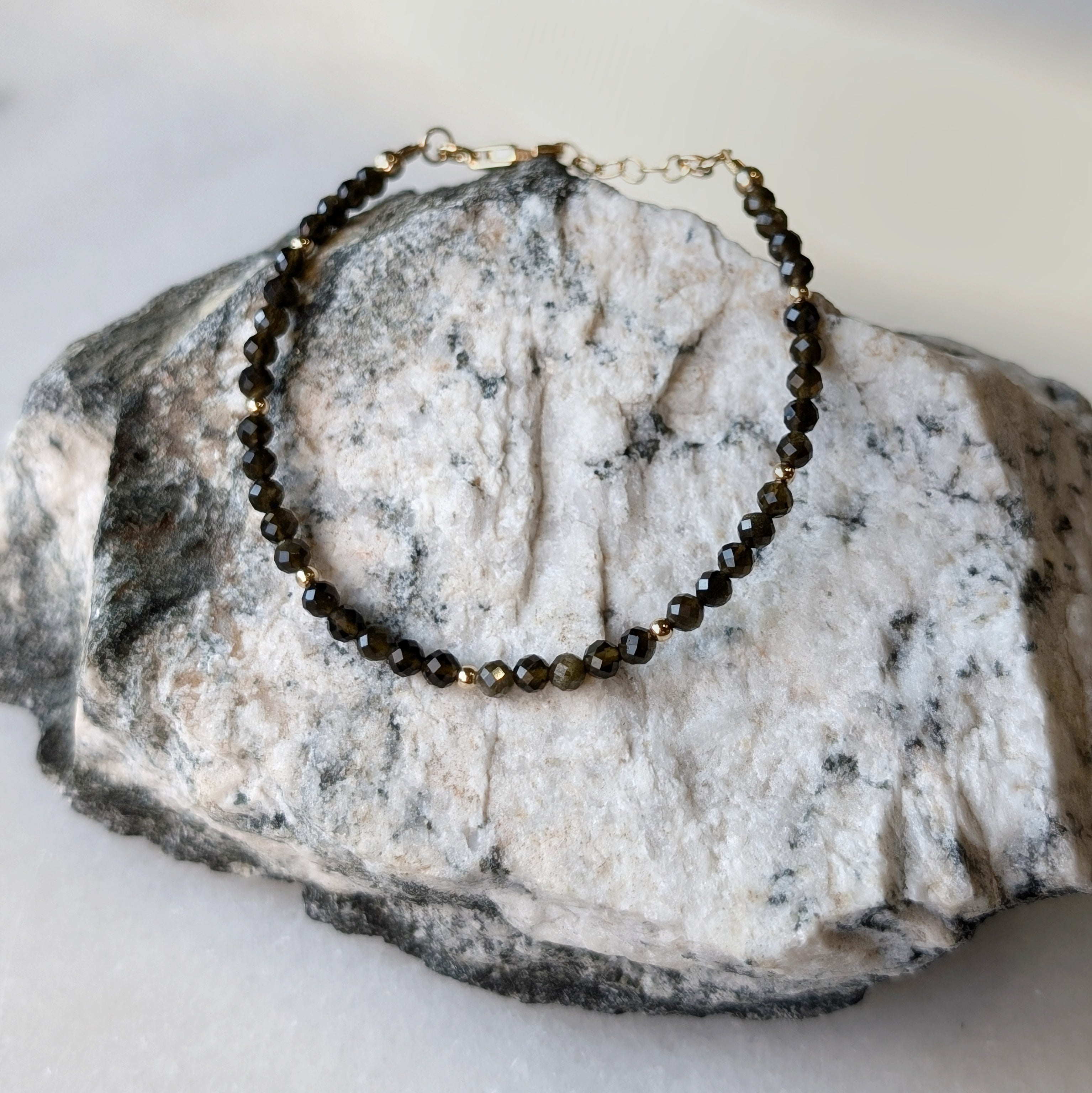 Golden Obsidian Grounding Luxe Bracelet
