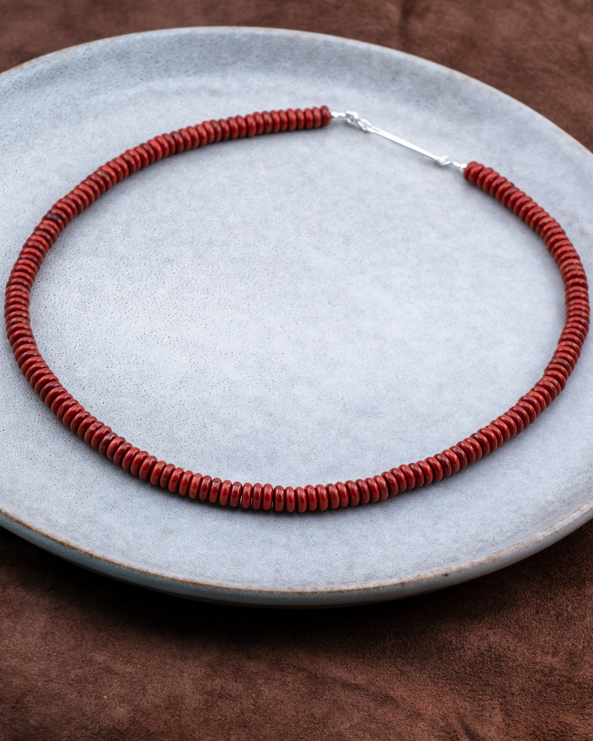 Canyon Clay Jasper Rondelle Necklace