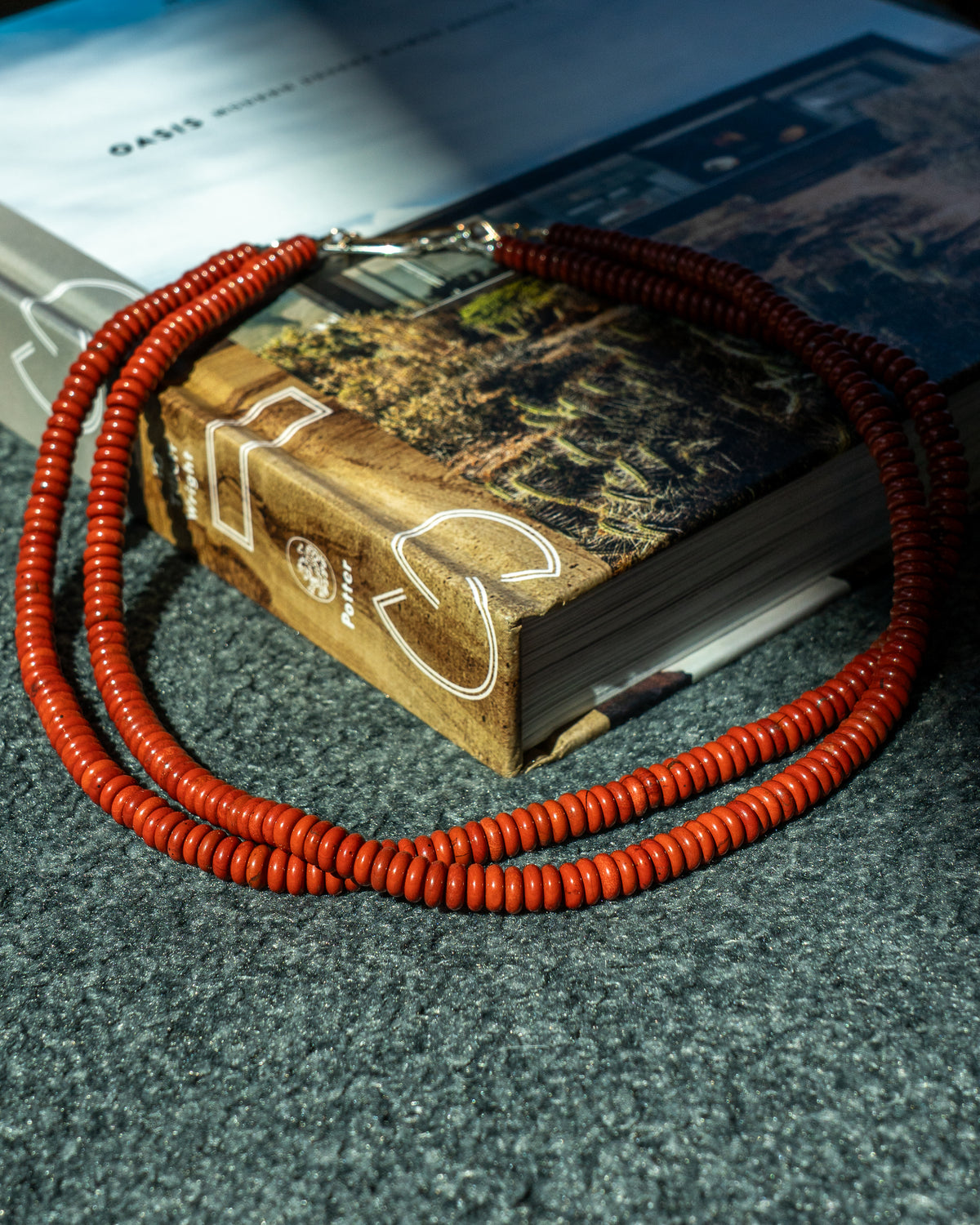 Canyon Clay Jasper Rondelle Necklace
