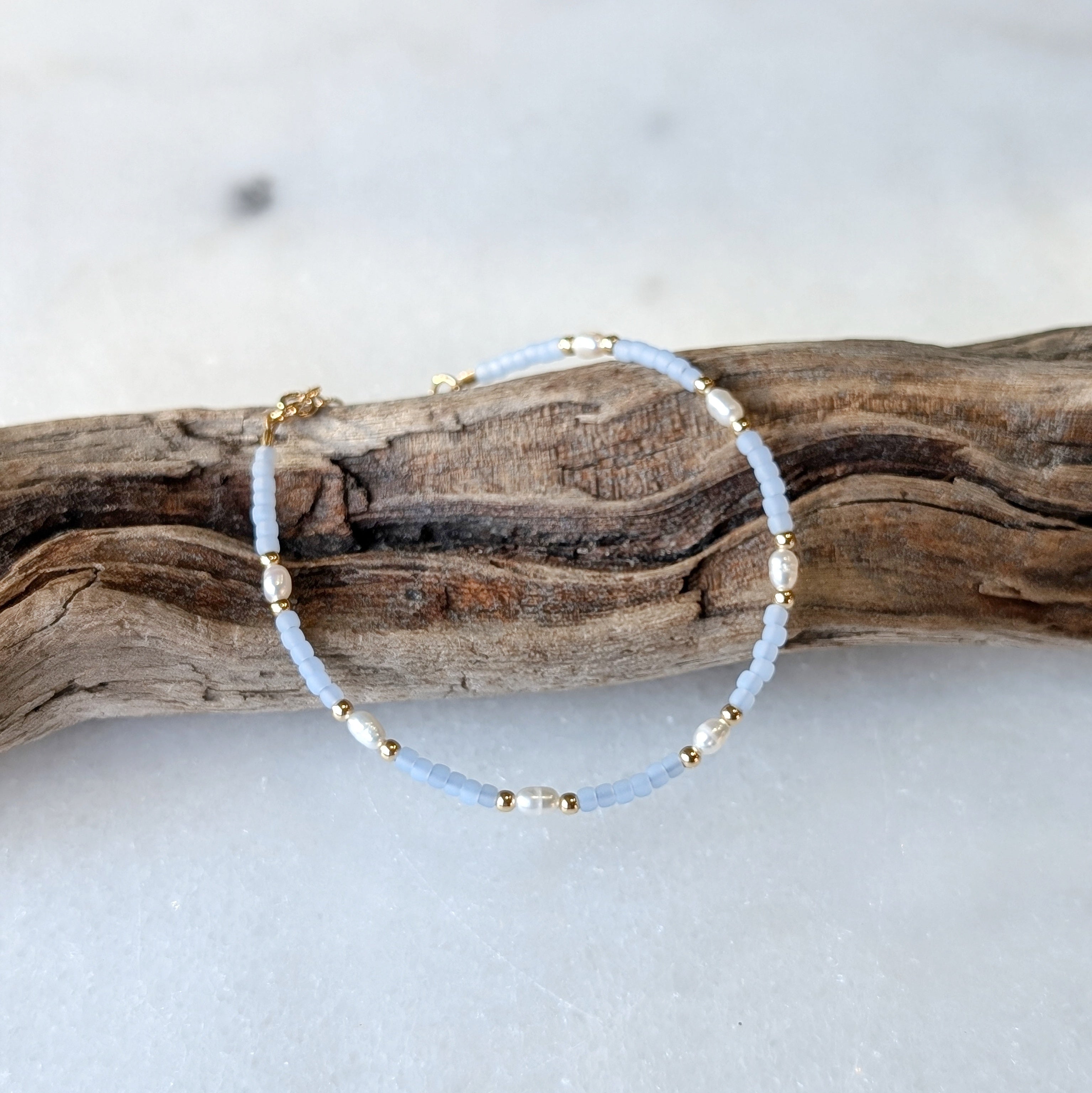 Freshwater Pearl Saltwater Surf Bracelet
