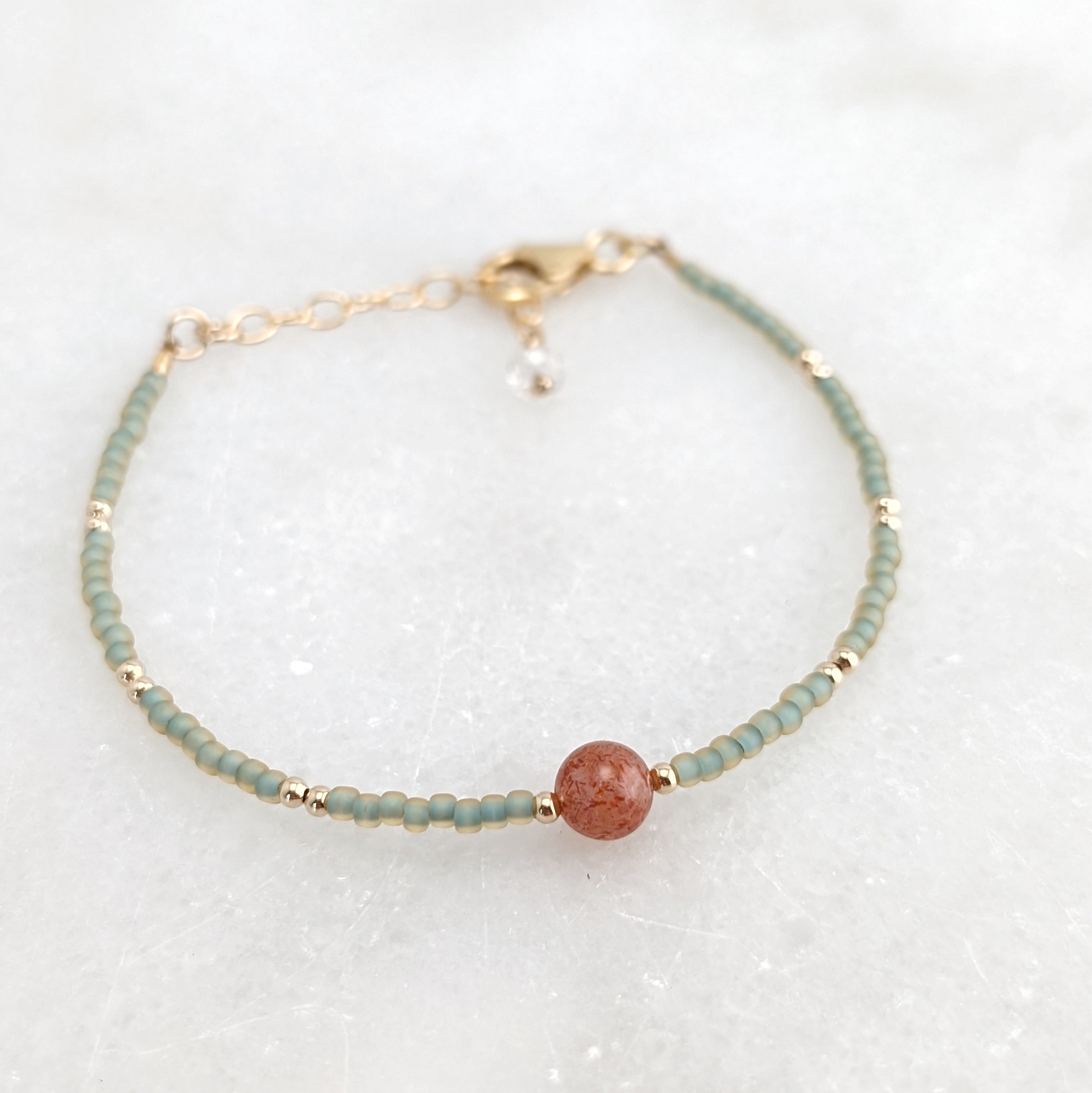 Sunstone Sea Foam Coral Bracelet