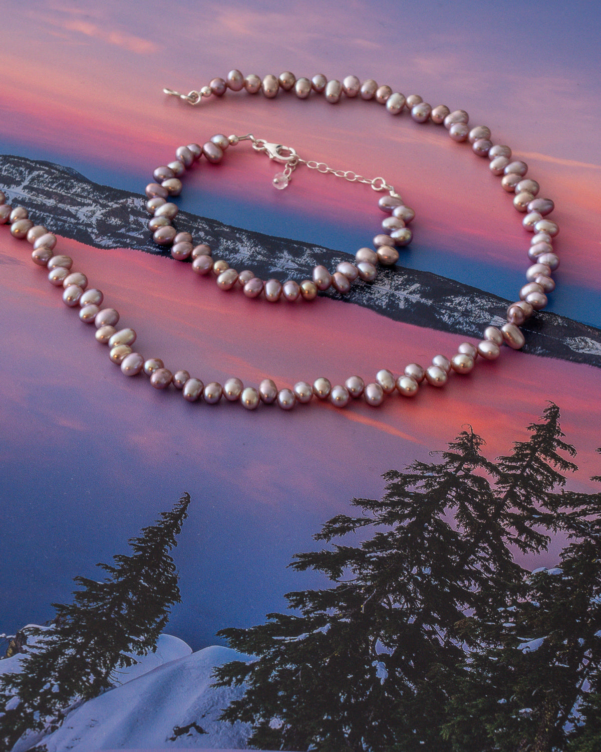 Orchid Noir Freshwater Pearl Bracelet