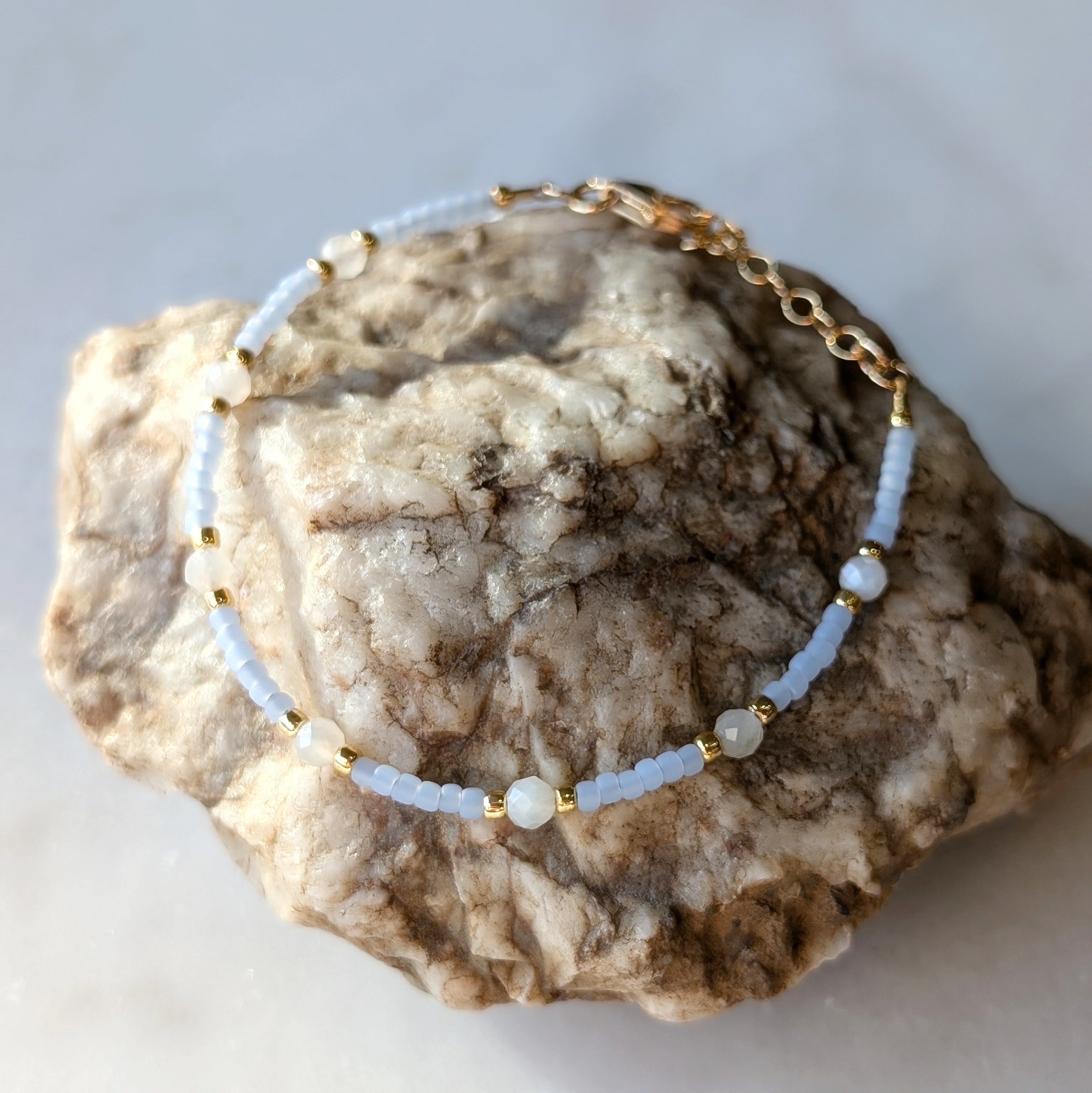 Moonstone Saltwater Surf Bracelet