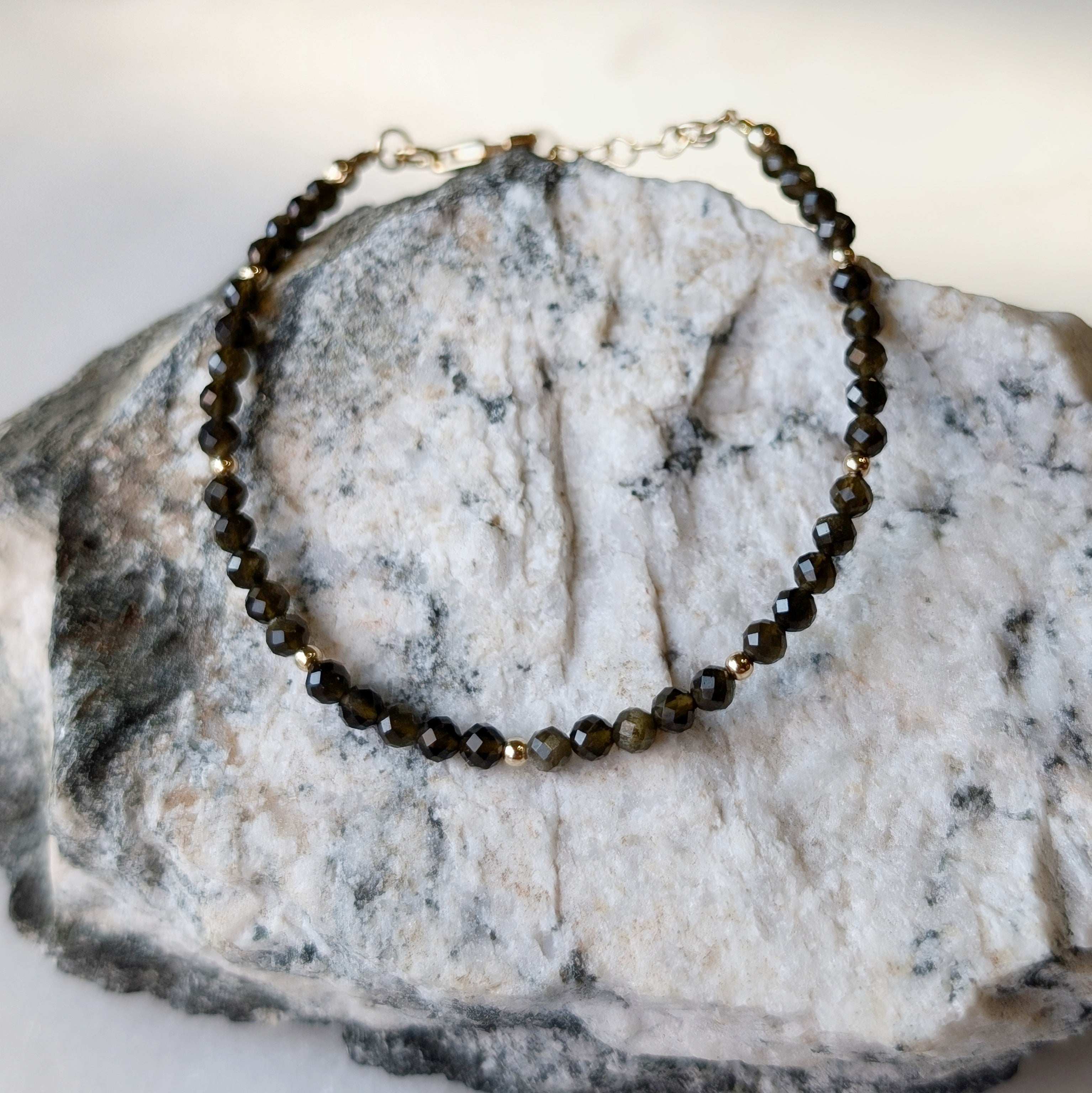 Golden Obsidian Grounding Luxe Bracelet