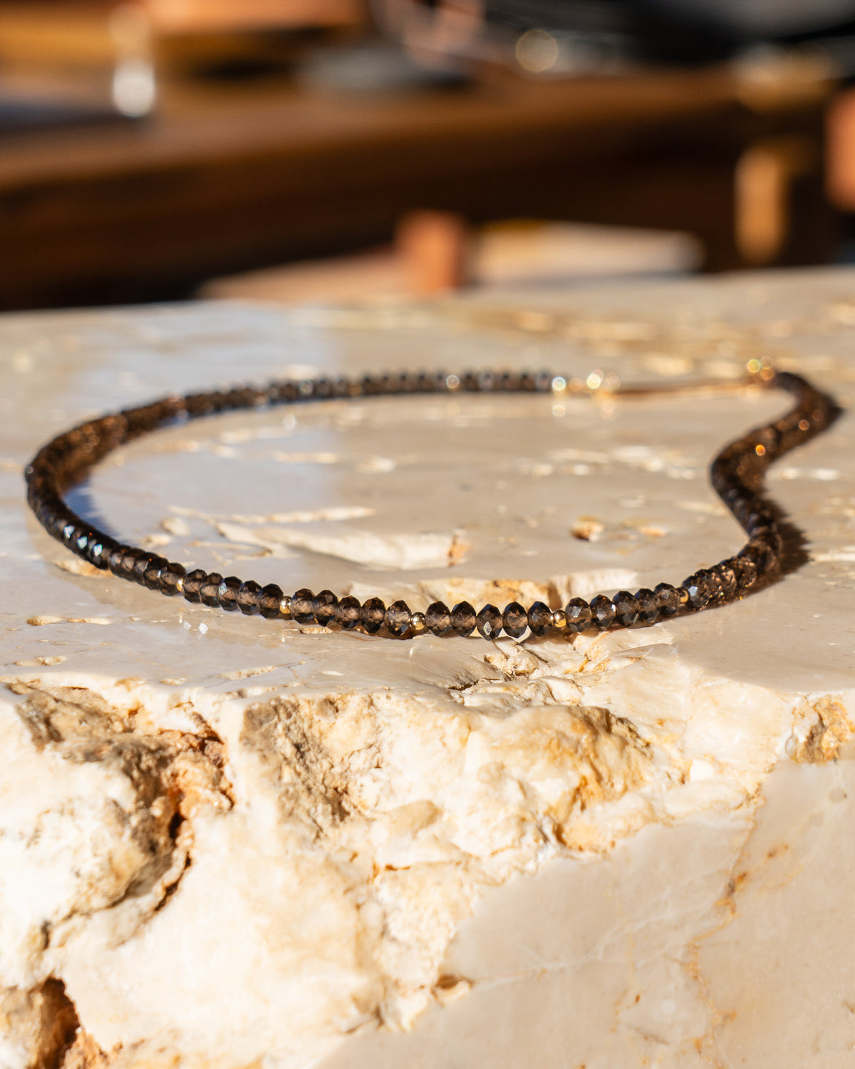 Velvet Noir Smoky Quartz Necklace