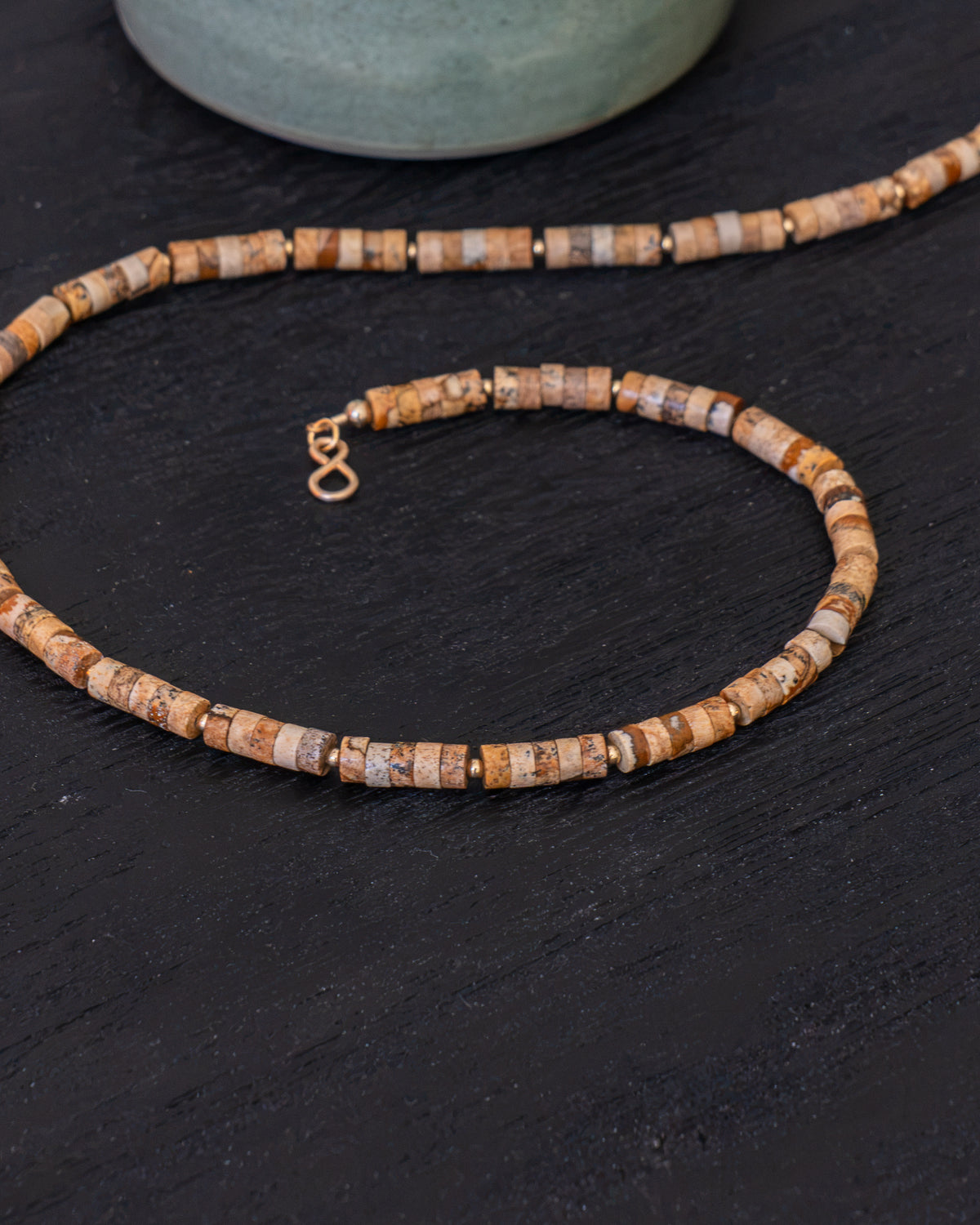 Ancient Stone Desert Jasper Heishi Necklace