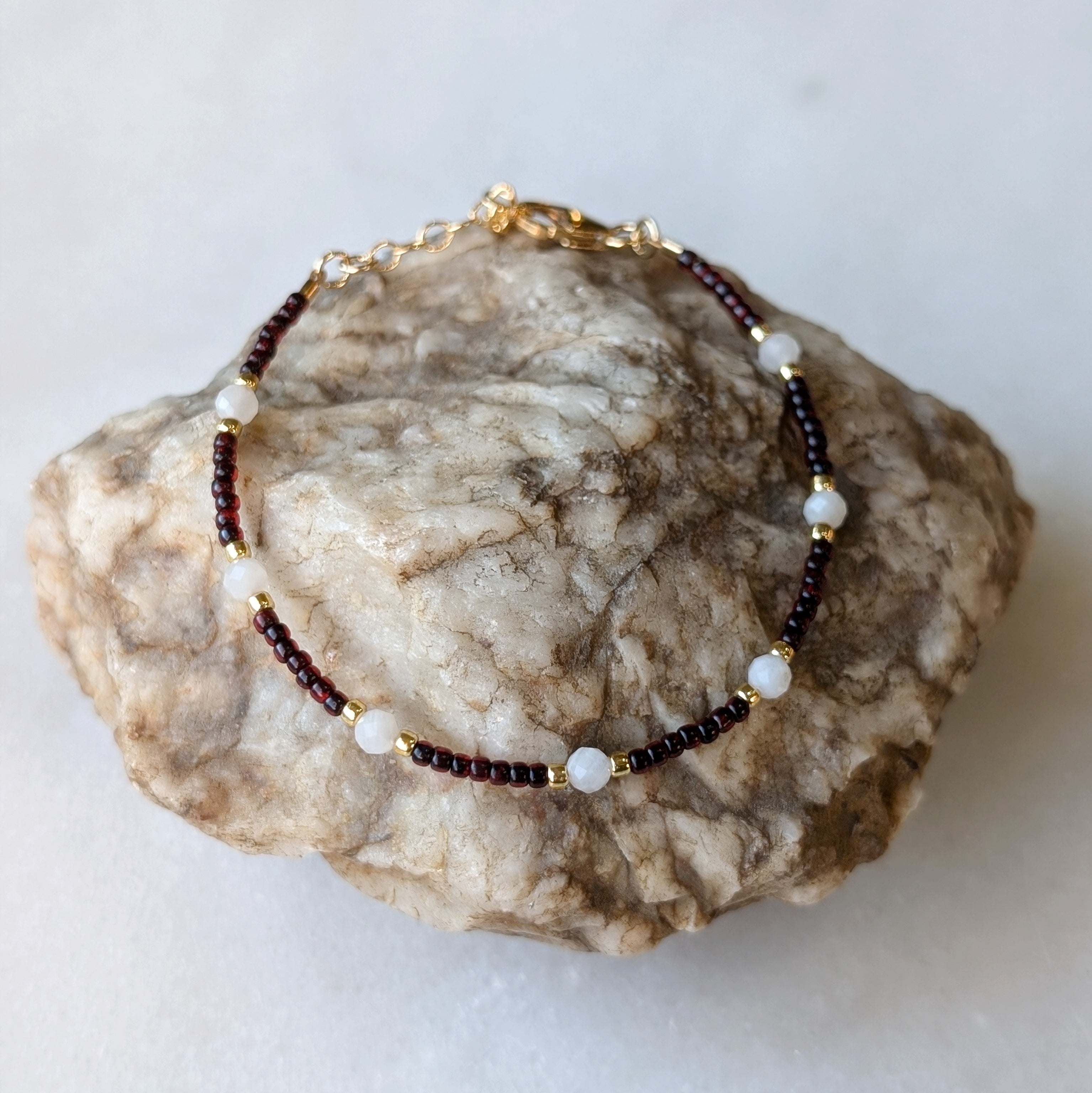 Moonstone Ruby Bracelet