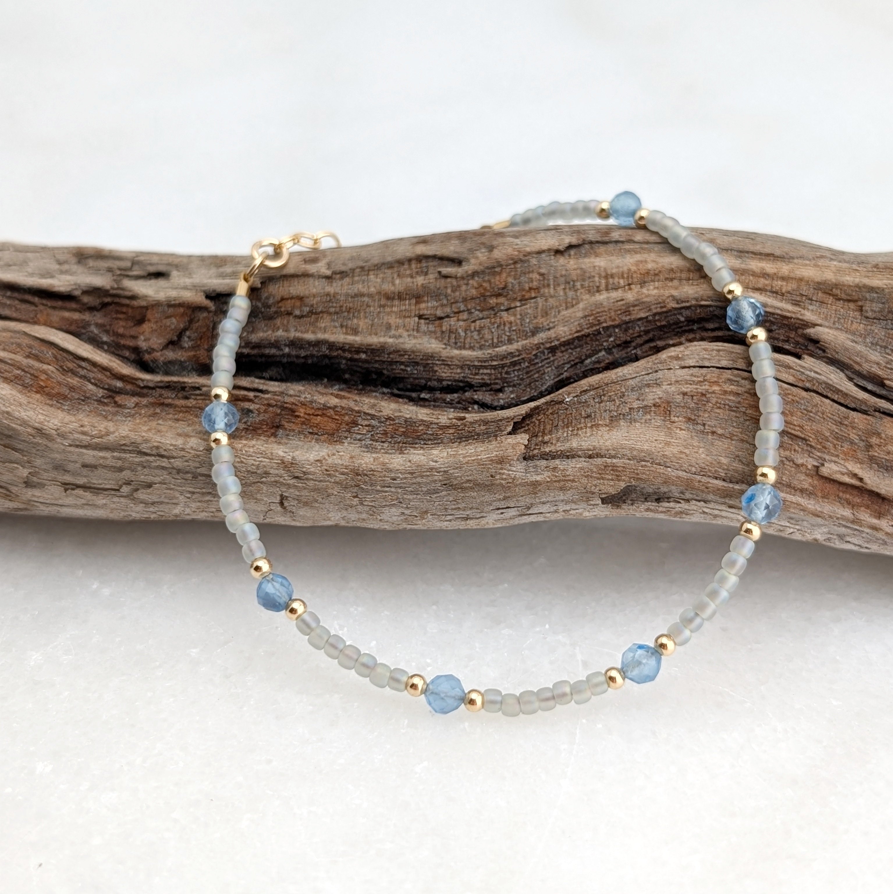Aquamarine Tranquil Gray Waters Bracelet