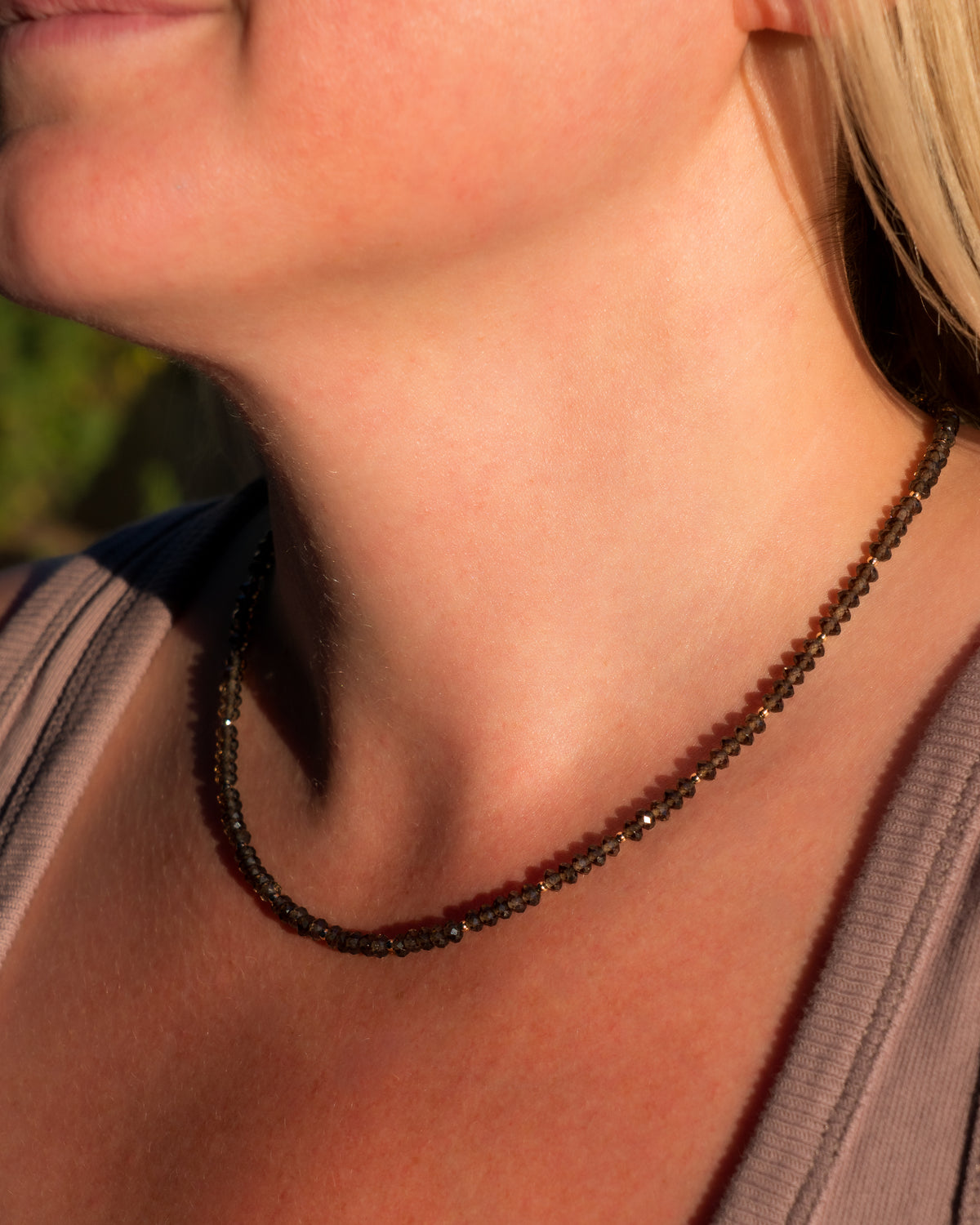 Velvet Noir Smoky Quartz Necklace