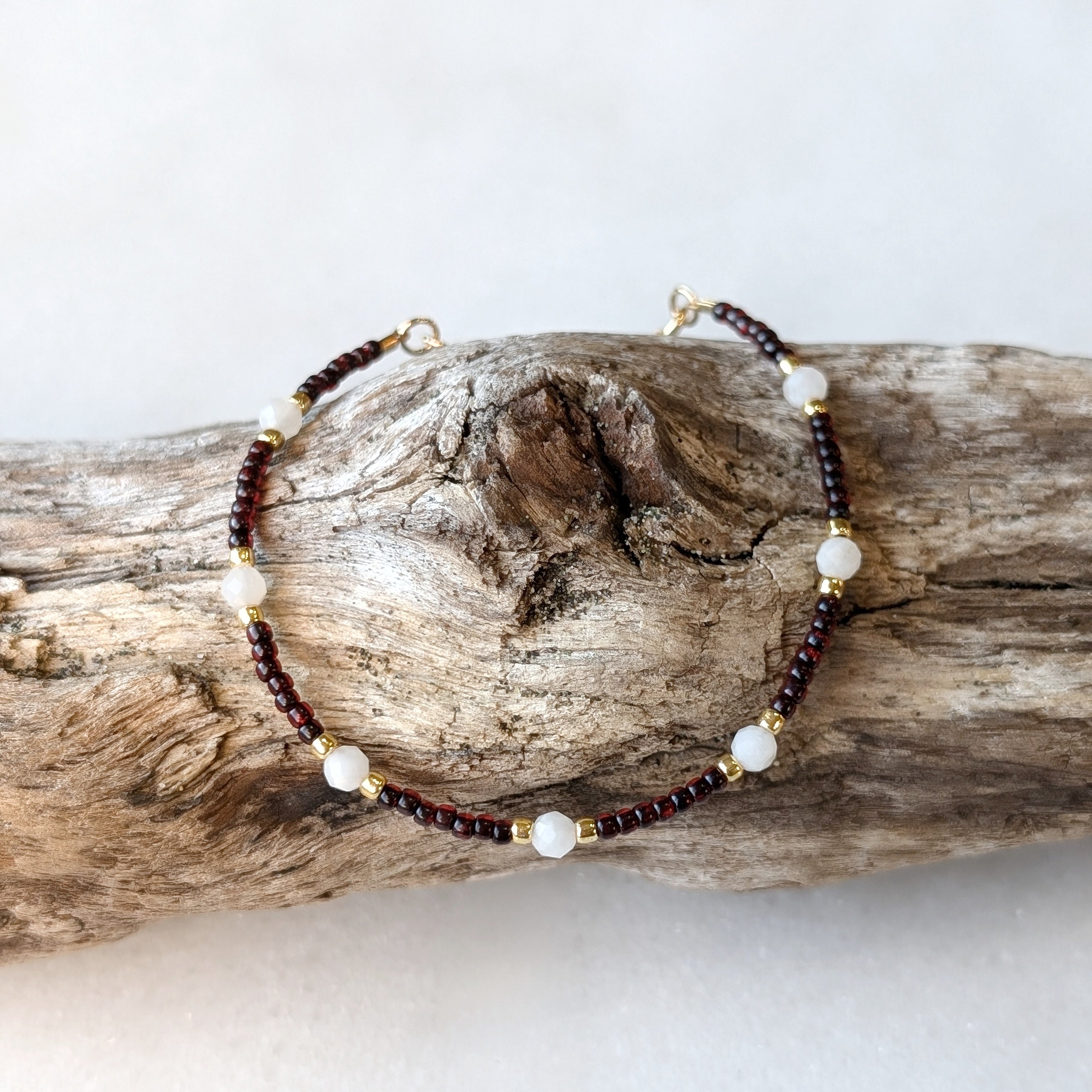 Moonstone Ruby Bracelet