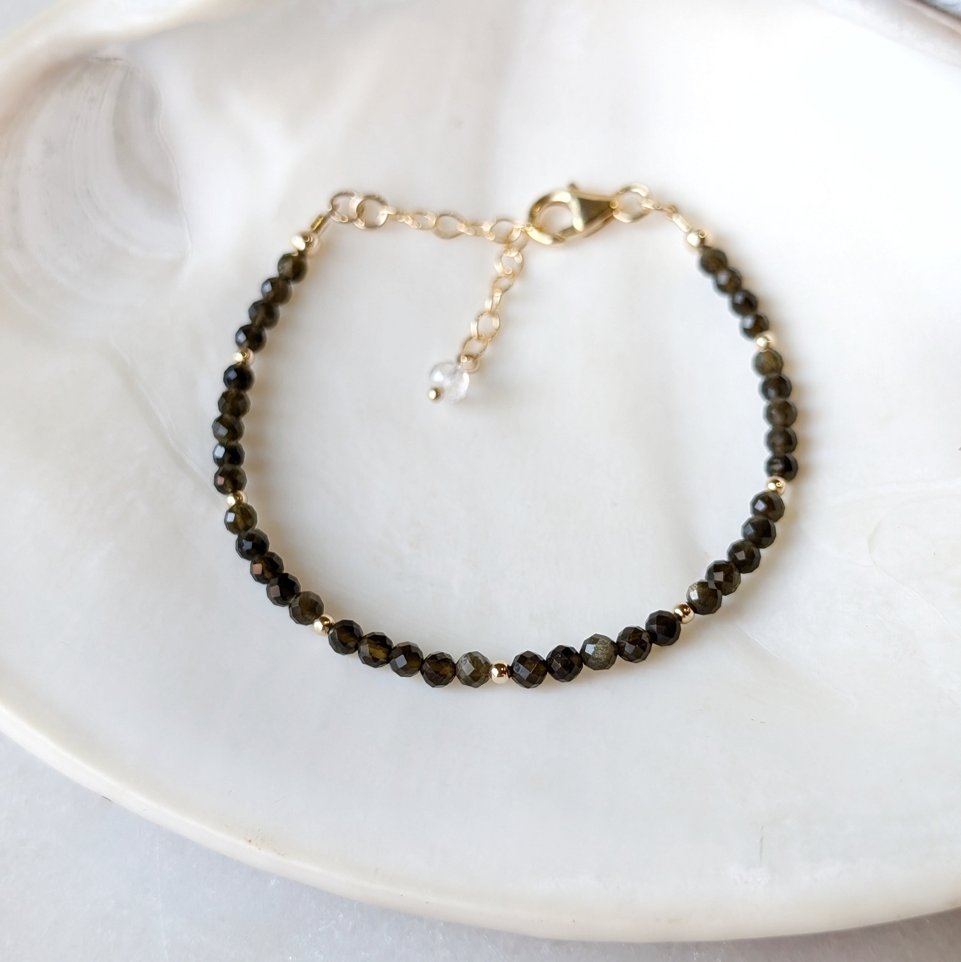 Golden Obsidian Grounding Luxe Bracelet