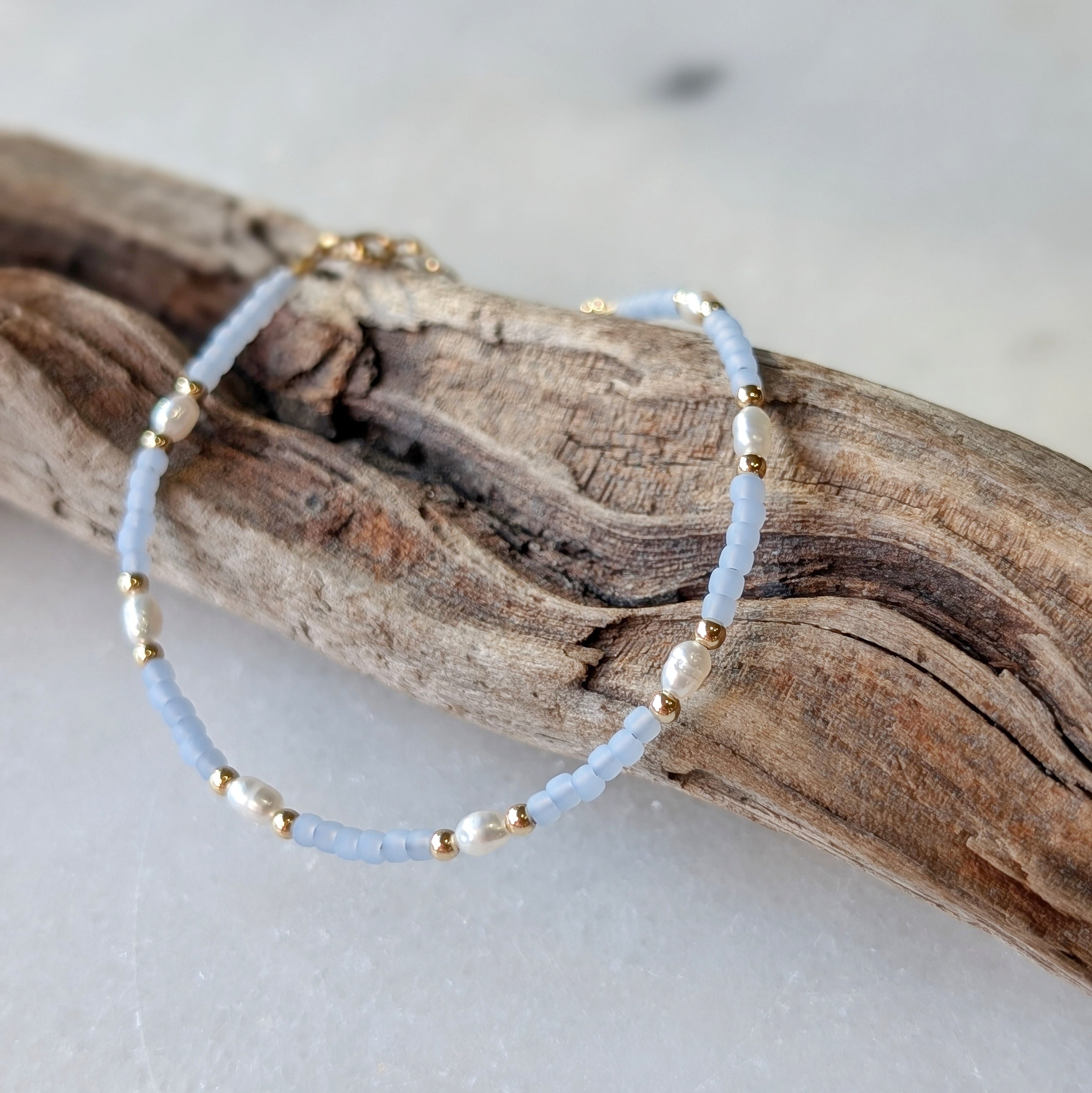 Freshwater Pearl Saltwater Surf Bracelet