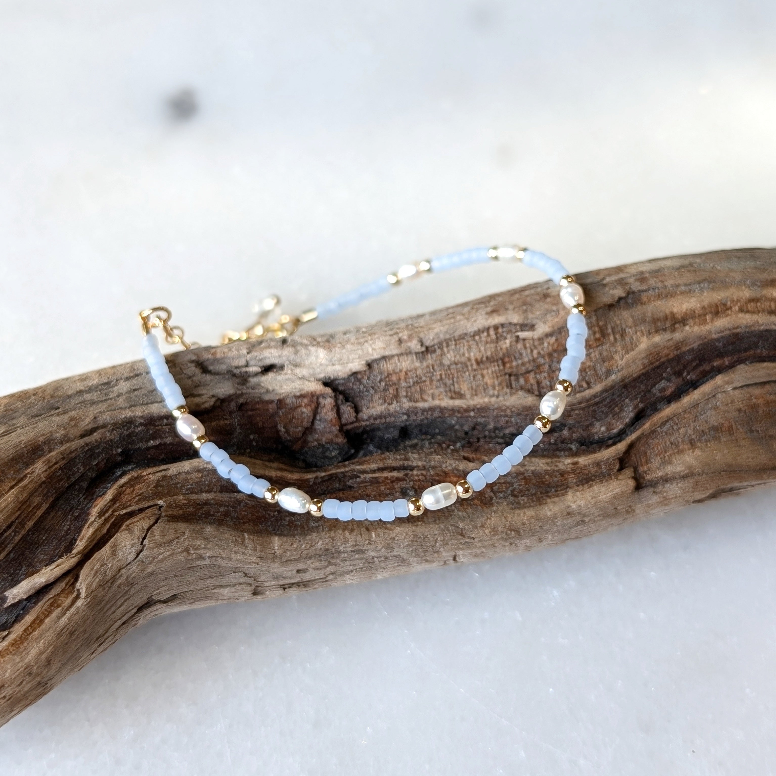 Freshwater Pearl Saltwater Surf Bracelet