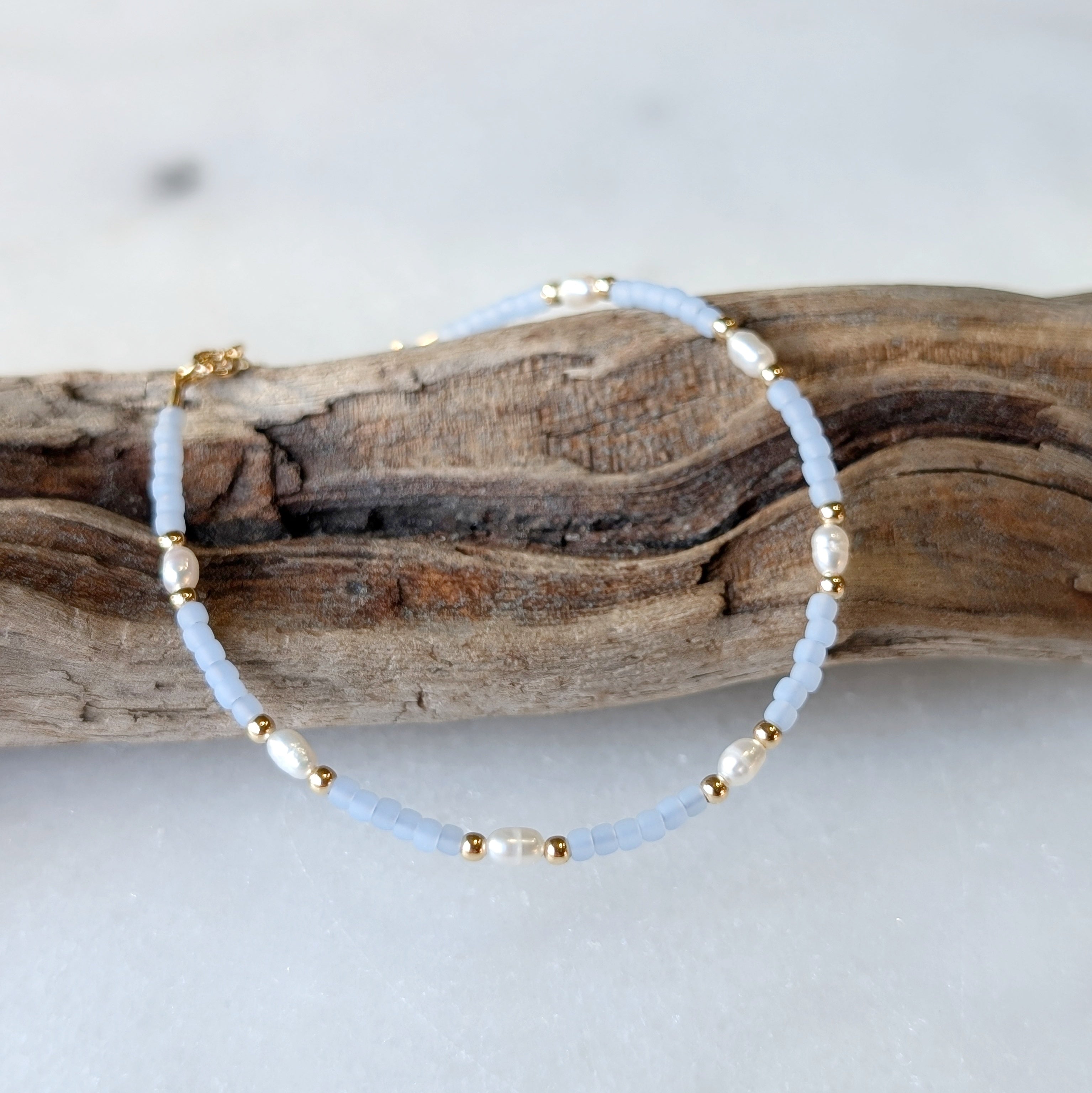 Freshwater Pearl Saltwater Surf Bracelet
