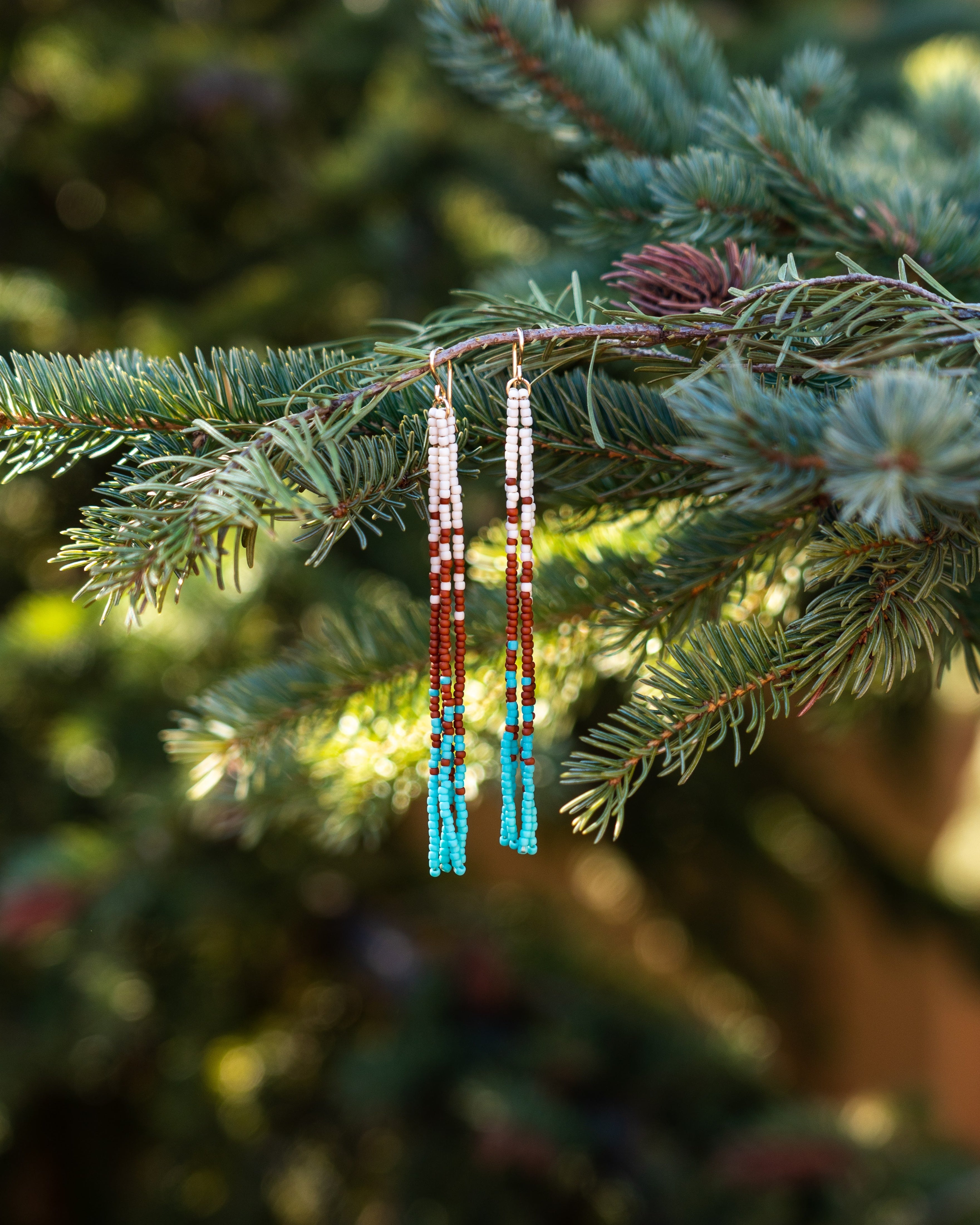 Southwest Wanderer Long Fringe Beaded Earrings