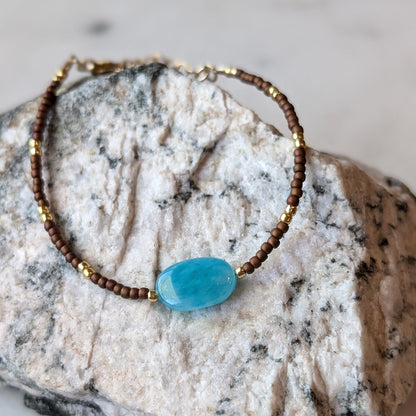 Peruvian Amazonite Tropical Dreaming Bracelet