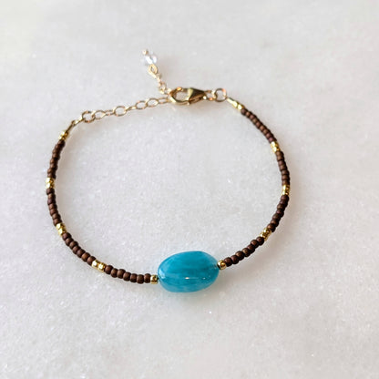 Peruvian Amazonite Tropical Dreaming Bracelet