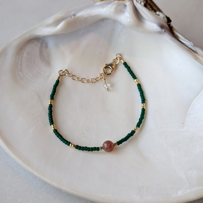 Oregon Sunstone Lush Forest Bracelet