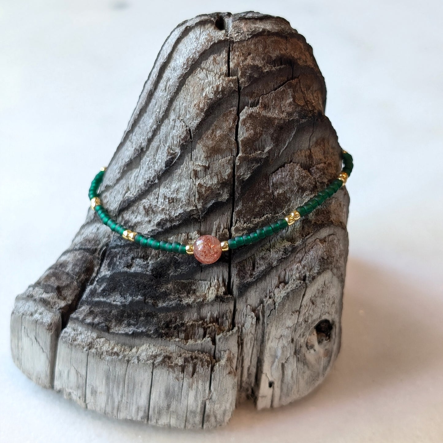 Oregon Sunstone Lush Forest Bracelet