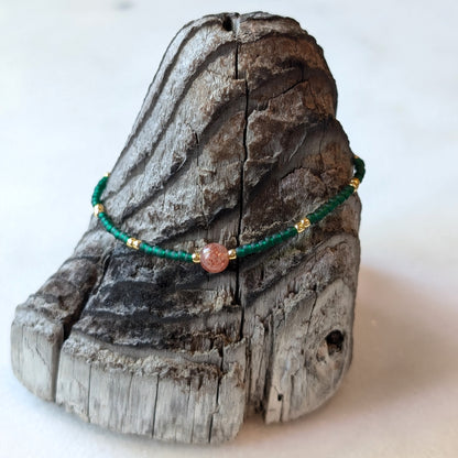 Oregon Sunstone Lush Forest Bracelet