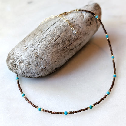 Turquoise Bronze Tides Necklace