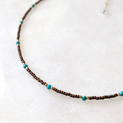 Turquoise Bronze Tides Necklace