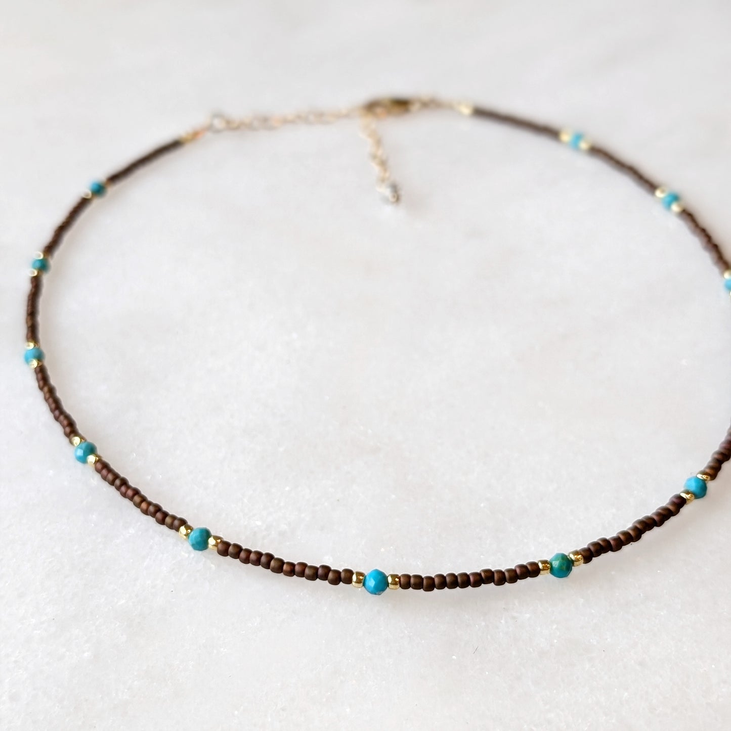 Turquoise Bronze Tides Necklace