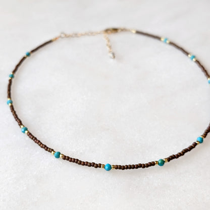 Turquoise Bronze Tides Necklace