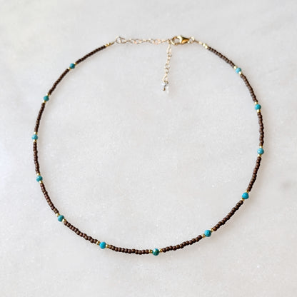 Turquoise Bronze Tides Necklace