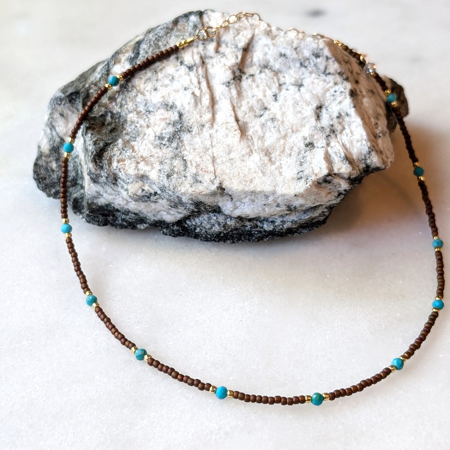 Turquoise Bronze Tides Necklace