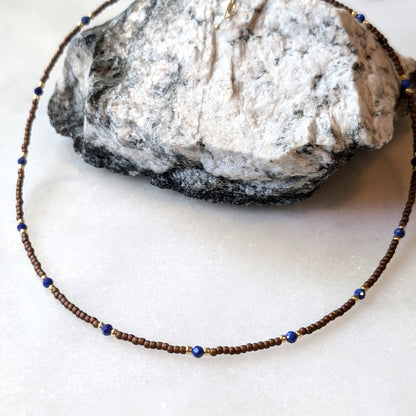 Lapis Midnight Bronze Necklace