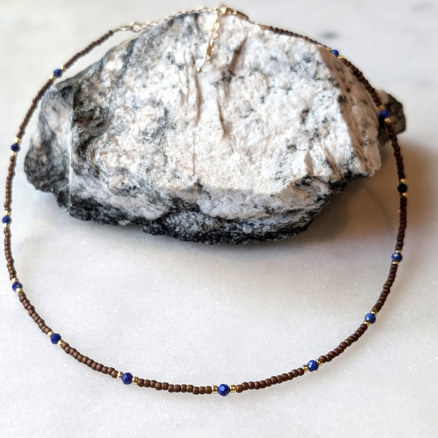 Lapis Midnight Bronze Necklace