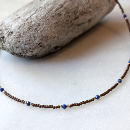 Lapis Midnight Bronze Necklace