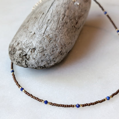 Lapis Midnight Bronze Necklace