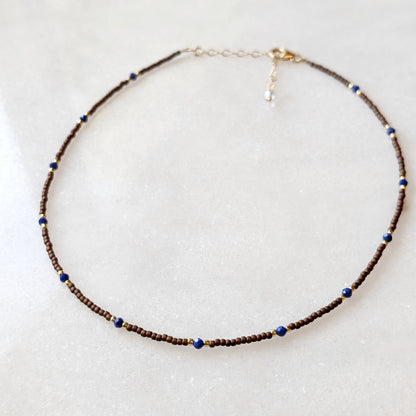 Lapis Midnight Bronze Necklace